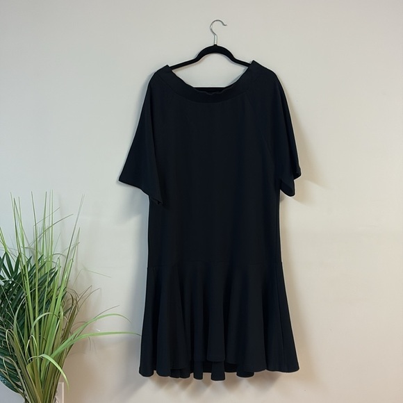 BNWT Oak + Fort Elegant Black Off-Shoulder Dress size M - Picture 4 of 6